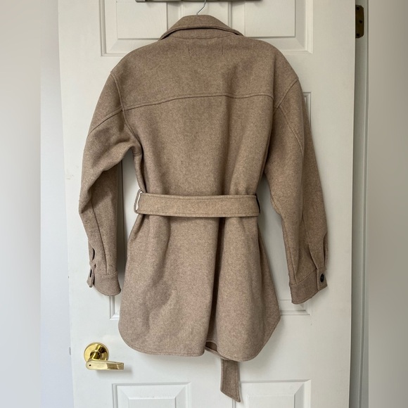 NWT ZARA Oversized Utility Shacket Chore Coat XS with Belt - Picture 11 of 16